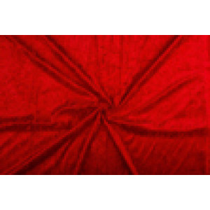 Velours de panne - Rood - 1 meter - 100% polyester