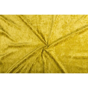 Velour de pannes goud - 10m stof op rol
