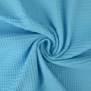 Wafelstof - Aqua blauw