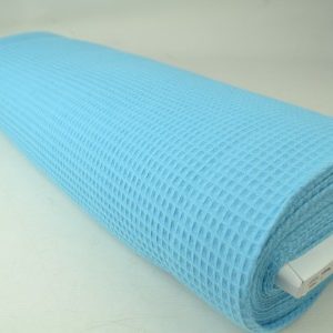 Wafelstof - Aqua blauw - Rol