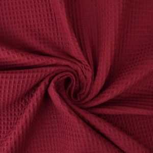 Wafelstof - Bordeaux rood