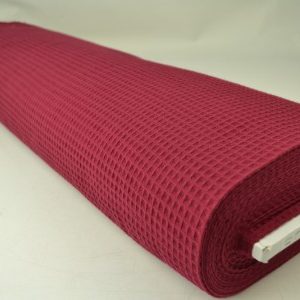 Wafelstof - Bordeaux rood - Rol