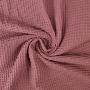 Wafelstof - Donker oud roze