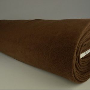 Fleece stof - Bruin - Rol