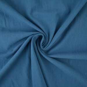 Gewassen katoen - Staalblauw