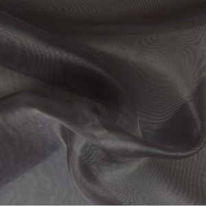 Organza stof - Donkergrijs