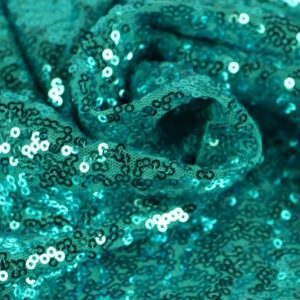 Paillettenstof - Aqua blauw