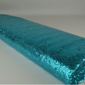 Paillettenstof - Aqua blauw - Rol