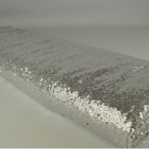 Paillettenstof - Zilver - Rol