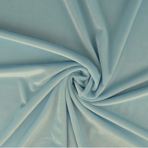 Velvet stof - Baby blauw