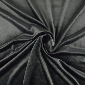 Velvet stof - Donkergrijs