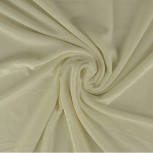 Velvet stof - Gebroken wit