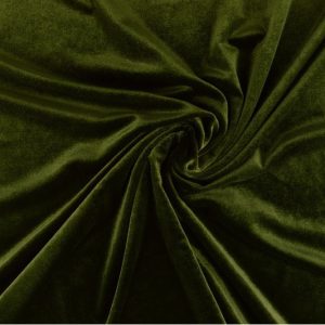 Velvet stof - Mosgroen