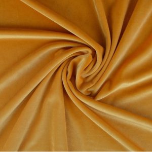 Velvet stof - Okergeel