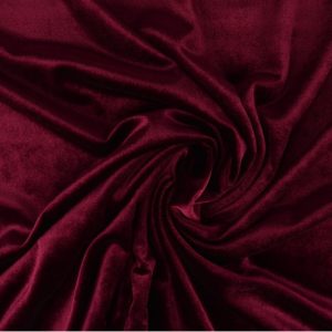 Velvet stof - Wijnrood