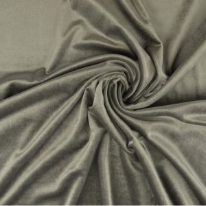 Velvet stof - Zilvergrijs