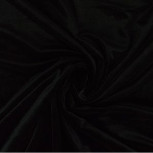 Velvet stof - Zwart