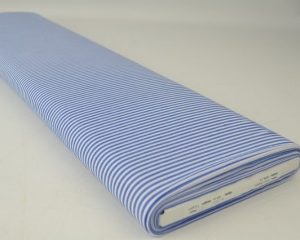 Boerenbont stof - Blauw 2,5mm gestreept - Rol