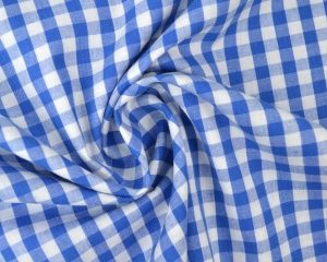 Boerenbont stof - Blauw 6,5mm geruit