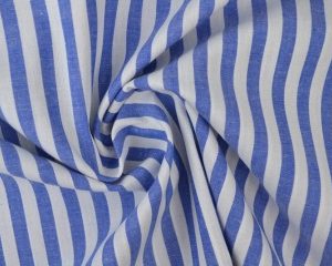 Boerenbont stof - Blauw 6,5mm gestreept