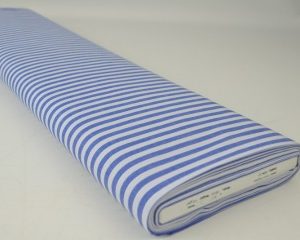 Boerenbont stof - Blauw 6,5mm gestreept - Small - Rol