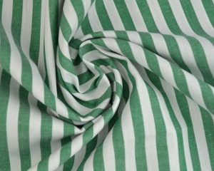 Boerenbont stof - Donkergroen 6,5mm gestreept