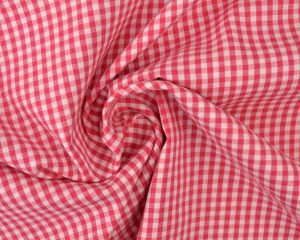 Boerenbont stof - Donkerroze 2,5mm geruit