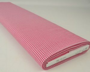 Boerenbont stof - Donkerroze 2,5mm geruit - Small - Rol