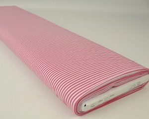 Boerenbont stof - Donkerroze 2,5mm gestreept - Rol