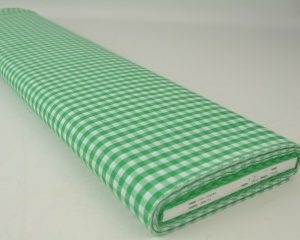 Boerenbont stof - Groen 6,5mm geruit - Rol