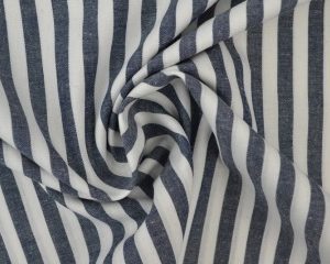 Boerenbont stof - Navy 6,5mm gestreept