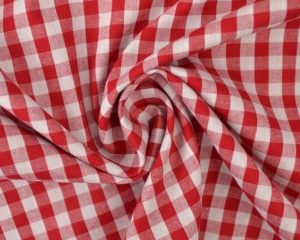 Boerenbont stof - Rood 6,5mm geruit