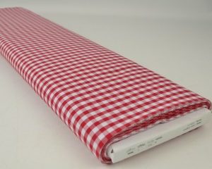 Boerenbont stof - Rood 6,5mm geruit - Small - Rol