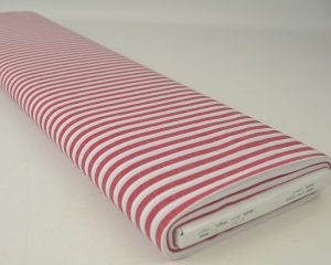Boerenbont stof - Rood 6,5mm gestreept - Small - Rol