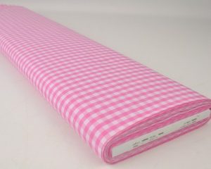 Boerenbont stof - Roze 6,5mm geruit - Rol