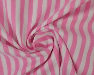 Boerenbont stof - Roze 6,5mm gestreept