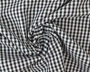 Boerenbont stof - Zwart 2,5mm geruit