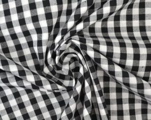 Boerenbont stof - Zwart 6,5mm geruit