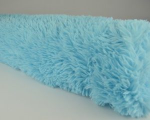 Bont stof - Langharig - Aqua blauw - Small - Rol
