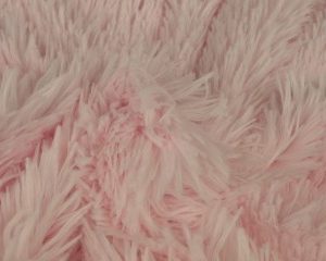 Langharig bont stof - Baby roze