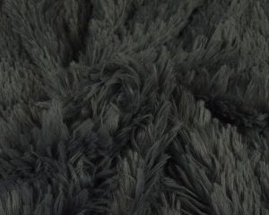 Langharig bont stof - Donkergrijs
