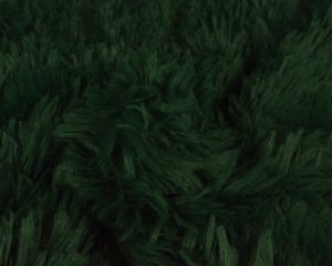 Langharig bont stof - Donkergroen