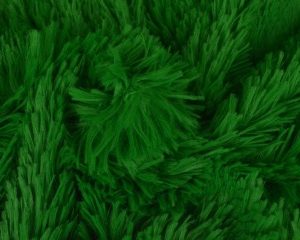 Langharig bont stof - Groen