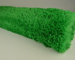 Langharig bont stof - Groen - Rol