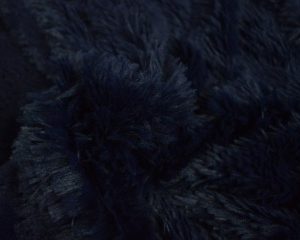 Langharig bont stof - Navy