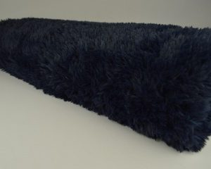 Langharig bont stof - Navy - Rol