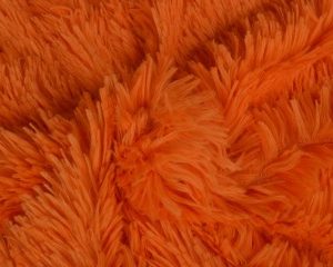 Langharig bont stof - Oranje