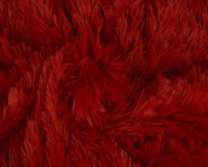 Langharig bont stof - Rood