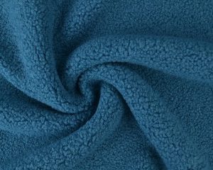 Teddy bont stof - Donker petrol