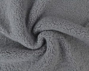 Teddy bont stof - Donkergrijs